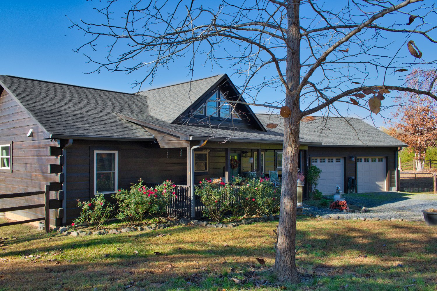 Log Cabin on 2.55 acres with horse fencing in Union Mills, NC
