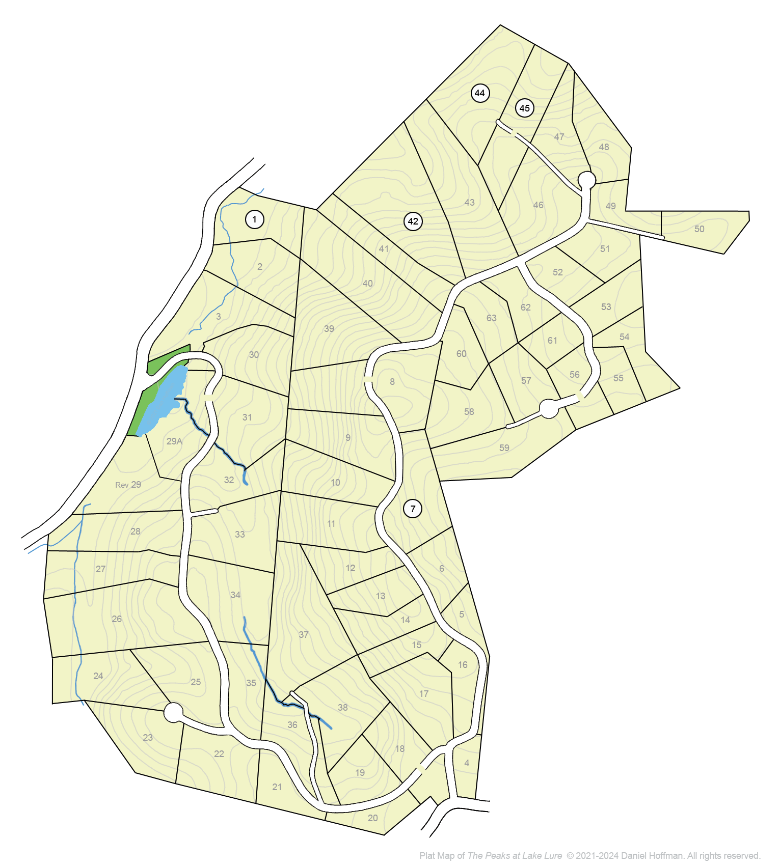 Plat Map for The Peaks at Lake Lure